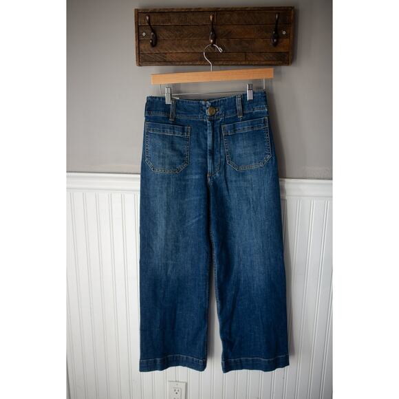 Anthropologie The Colette Crop Wide-Leg Jeans by Maeve 28 - Picture 3 of 5